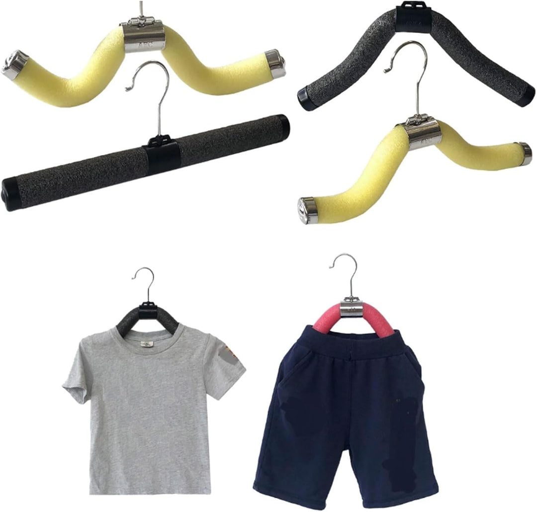 HOTTAOC kleiderbügel 10 Stück Bunte Schaumstoff-Schwamm-Kleiderbügel, biegsames Flexibles Gestell fü