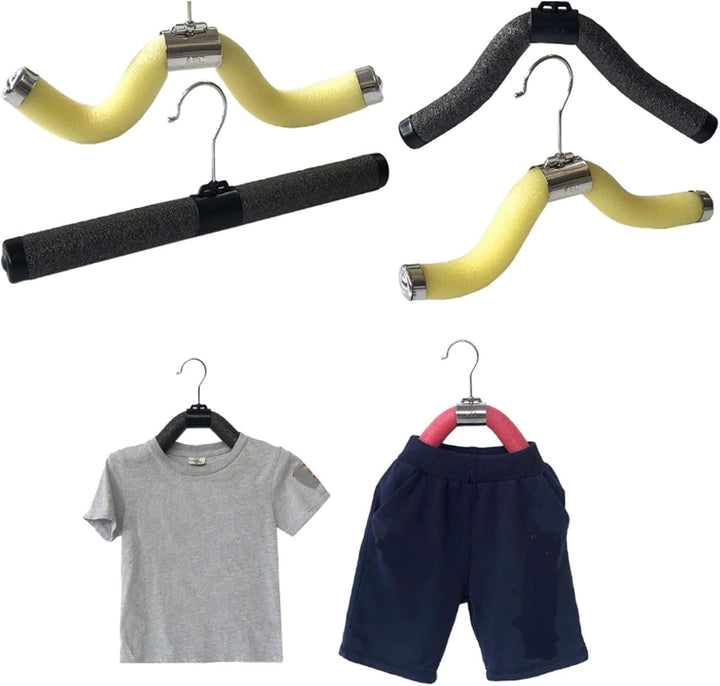 HOTTAOC kleiderbügel 10 Stück Bunte Schaumstoff-Schwamm-Kleiderbügel, biegsames Flexibles Gestell fü