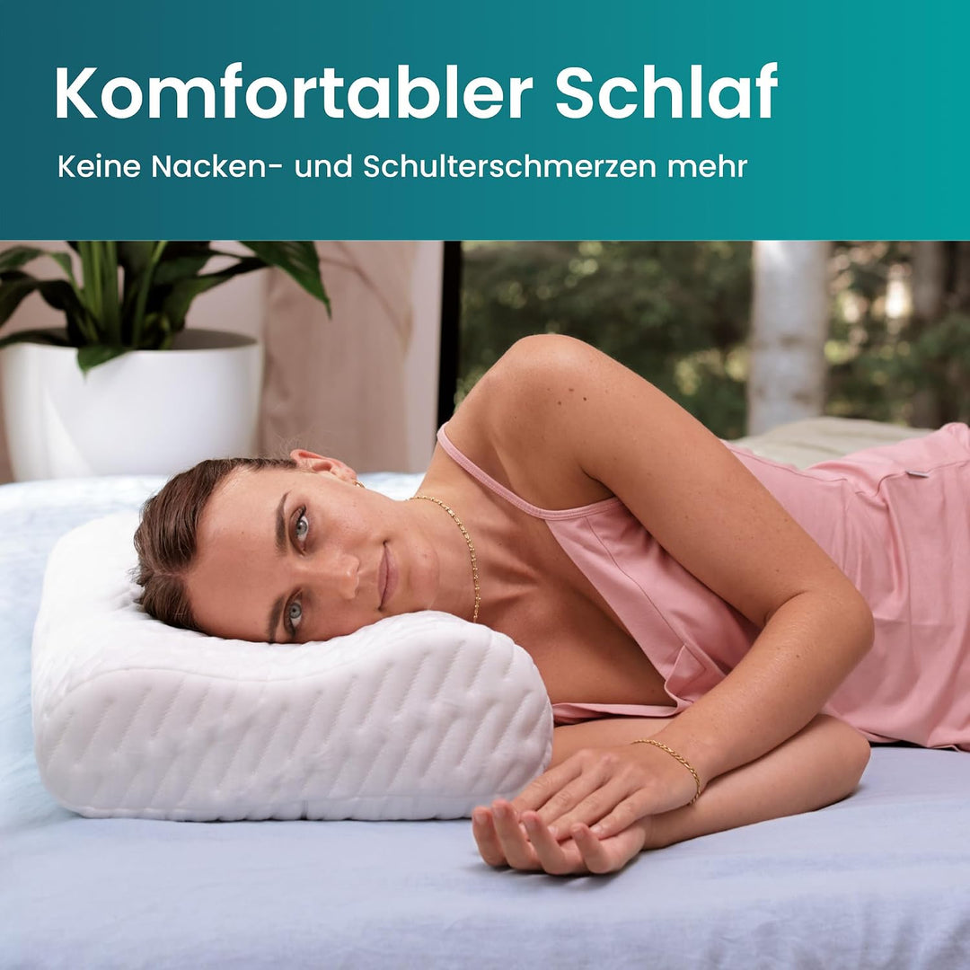 BLISSBURY Konturenkissen, verstellbares Memory-Schaum-Konturkissen | Halswirbelkissen bei Nackenschm