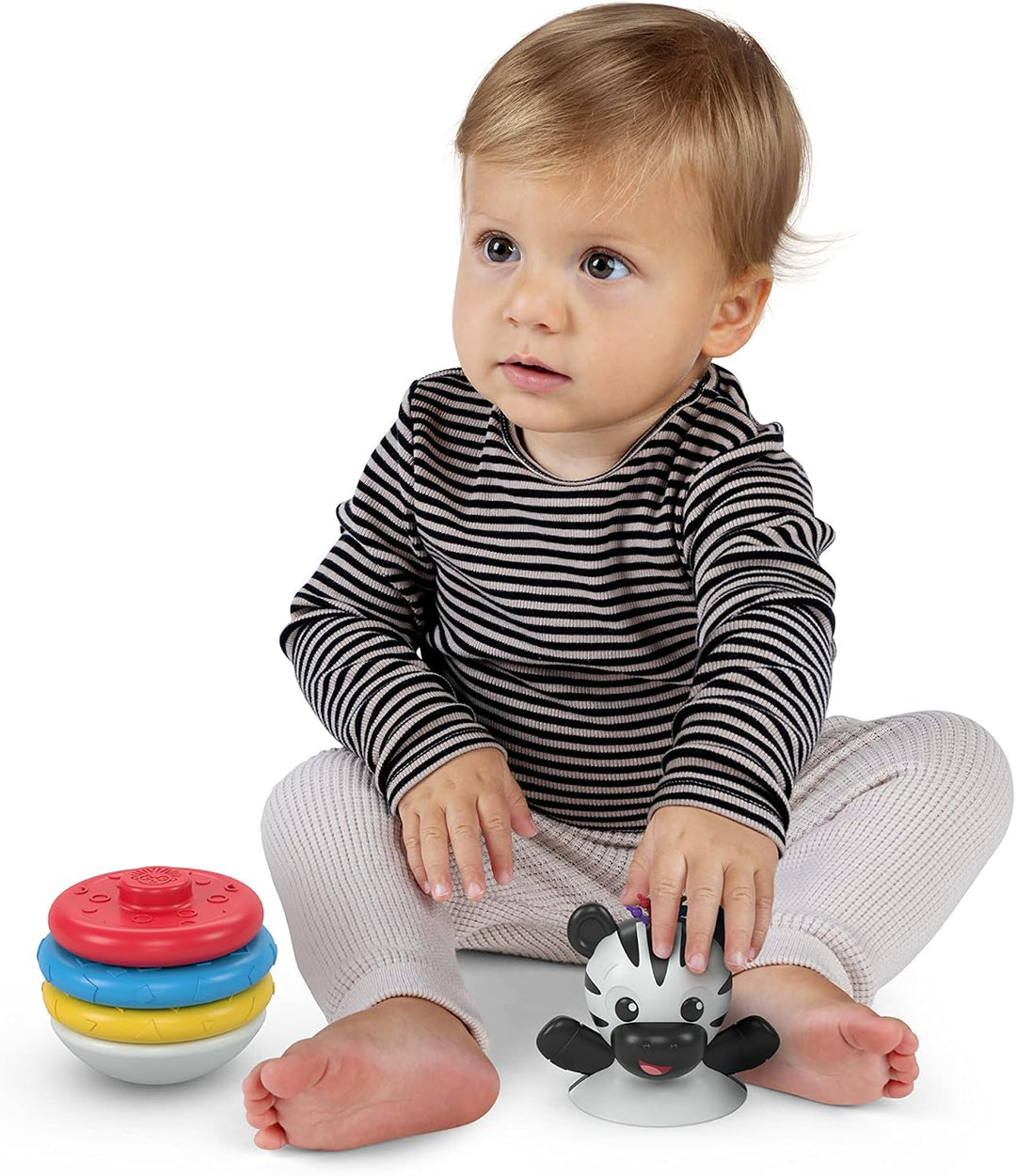 Baby Einstein, Stack &amp; Wobble Zen BPA-freies Beissring Spielzeug für das Lernen von Ursache und Wirk