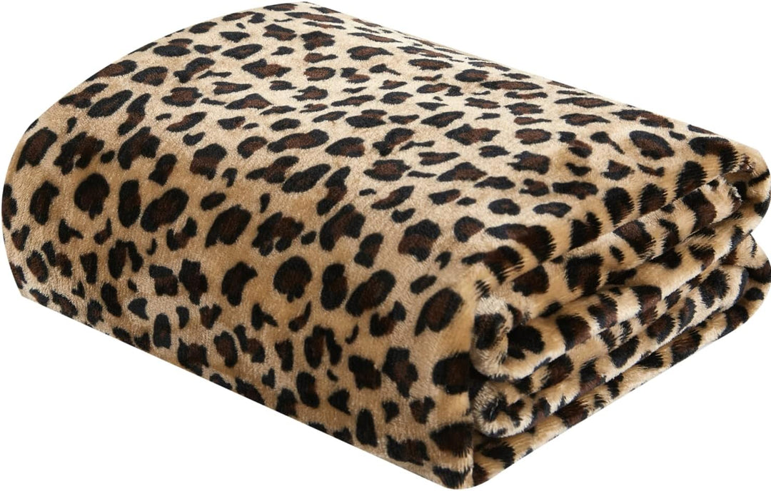 DREAMLANDING Decke für Sofa-230 x 230 cm Gepard-Kuscheldecke Flauschig weich, bunt, übergross, dekor
