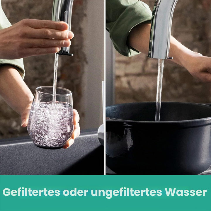 hansgrohe Küchenarmatur Aqittura M91 mit Wasserfilter, 3 Wege Wasserhahn Küche mit Auslauf Höhe 210