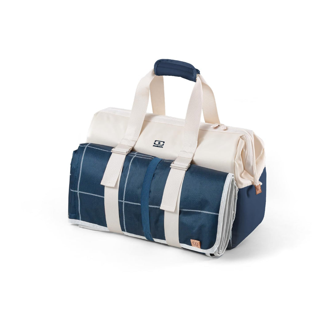 monbento – 25-Liter-Isoliertasche + wasserdichte Tischdecke – Ideal für Picknicks – Blau