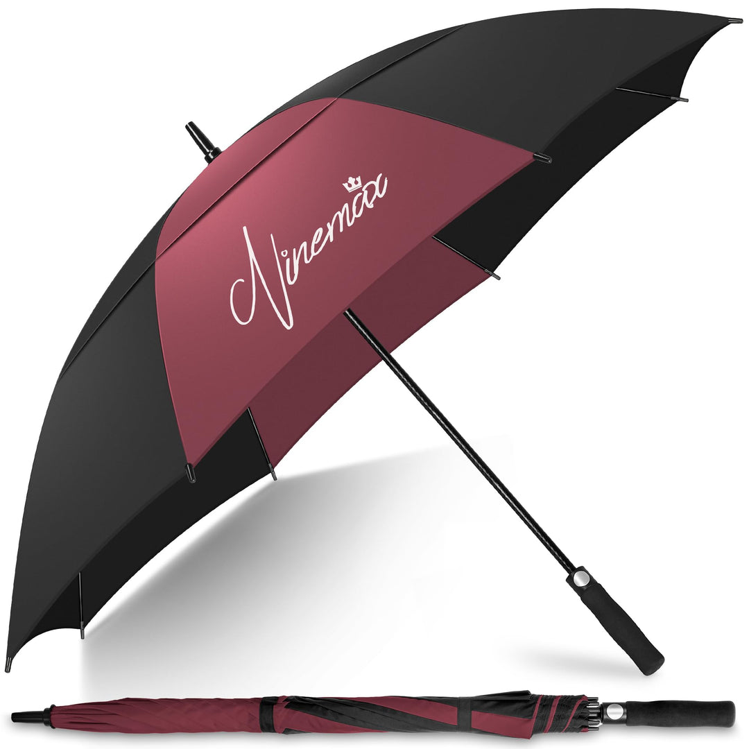 NINEMAX Golfschirm Gross 62/68 Inch Golf Regenschirm Sturmfest Automatik Öffnen Golf Regenschirm Dop