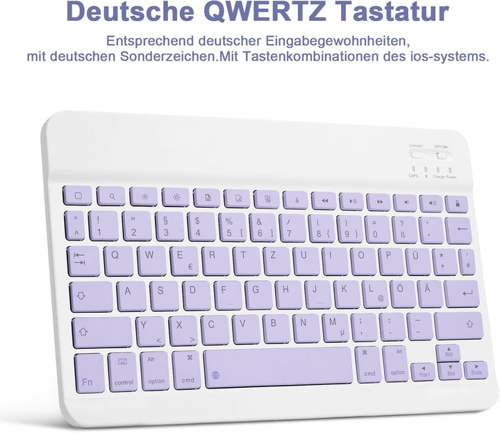 Bettdow für Samsung Galaxy Tab S10 Lite/S10 FE 10.9" 2025 Tastatur Hülle, Deutsch QWERTZ Layout Abne