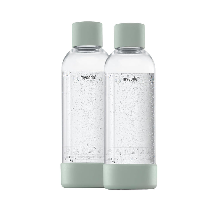 Mysoda: Wasserflasche für Wassersprudler, BPA-freies Plastik, mit Quick-Lock Schnellverschluss, Deta