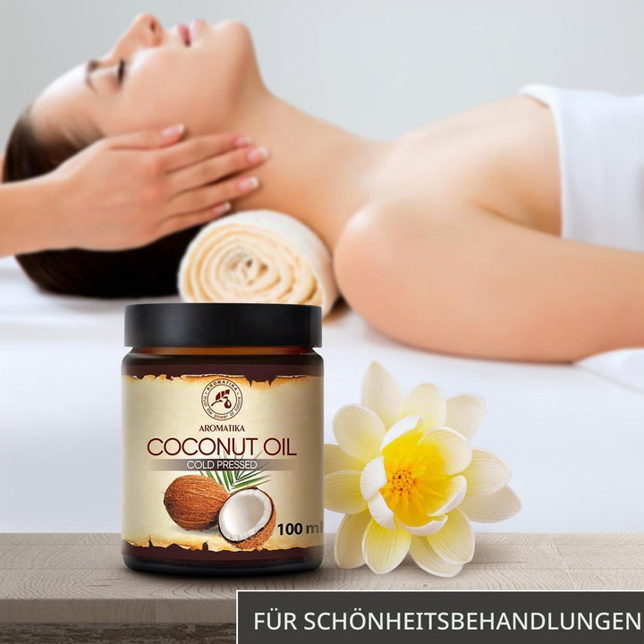 Kokosöl 100 ml - Kokosnussöl - Kaltgepresst - Unraffiniert Coconut 1, Coconut 1