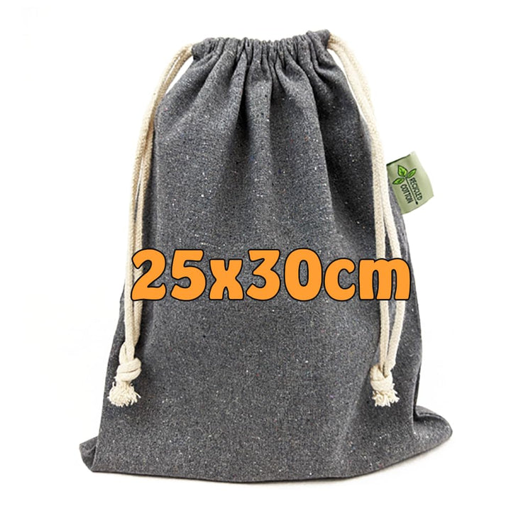 Cottonbagjoe Beutel aus recycelte Baumwolle mit Kordelzug | 25 x 30 cm | unbedruckt | Kosmetikbeutel