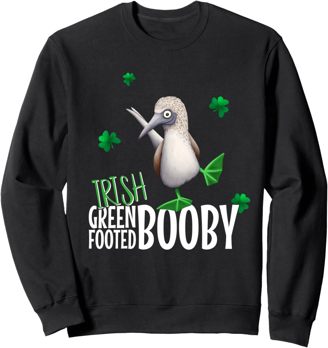 St Paddy Step Tänzer irischer grün-füssiger Blaufusstölpel Sweatshirt
