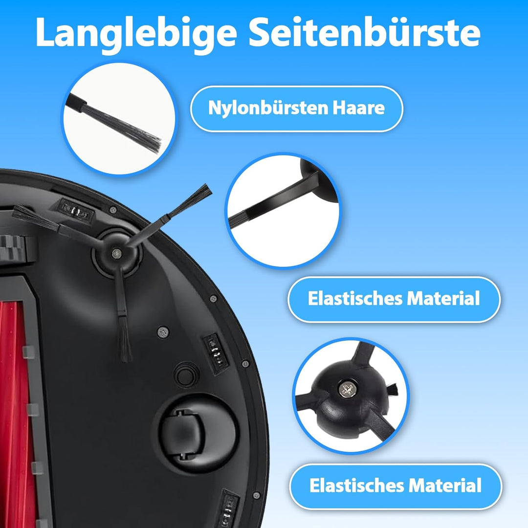 20 Stück Zubehörset für Roborock Q Revo/ P10 Staubsaugerroboter【Not for Q Revo S/Pro/Maxv】1 Hauptbür
