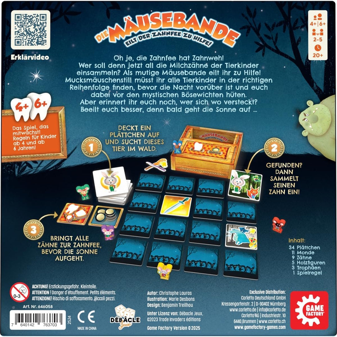 Game Factory 646058 Die Mäusebande, kooperatives Kinderspiel, Familienspiel