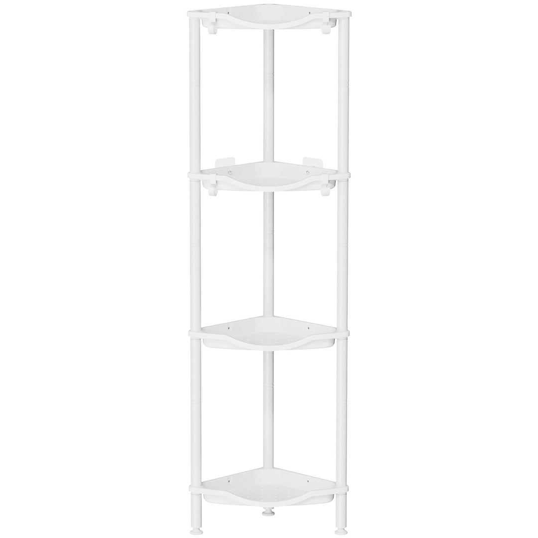 Lifewit 4 Ablagen Duschablage Stehend, Plastik Ecke Duschregal, Ablage Dusche Dusch Organizer für Ba