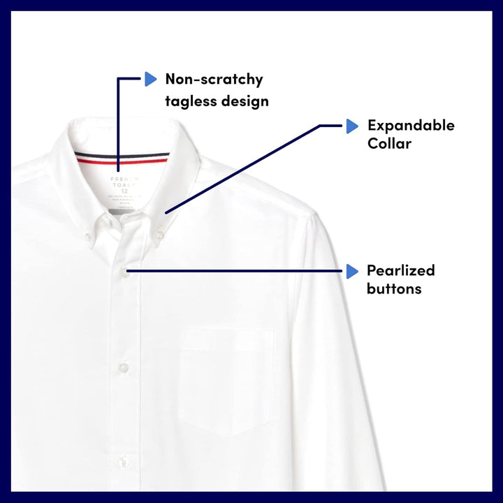 French Toast Jungen Short Sleeve Oxford Dress Shirt (Standard &amp; Husky) Hemd mit Button-Down-Kragen 2