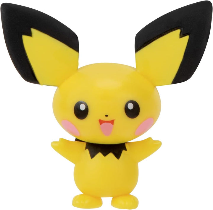 BANDAI - Pokémon – Evolutionspaket Pichu, Pikachu &amp; Raichu – Figur Pichu 5 cm + Pikachu 8 cm + Figur