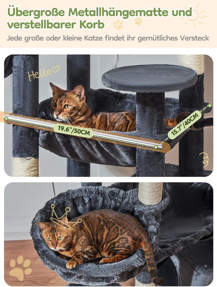 Taoqimiao 193CM Kratzbaum Gross XXL, Katzenbaum Katzenbaum Grosse Katzen Stabil Katzenkratzbaum mit