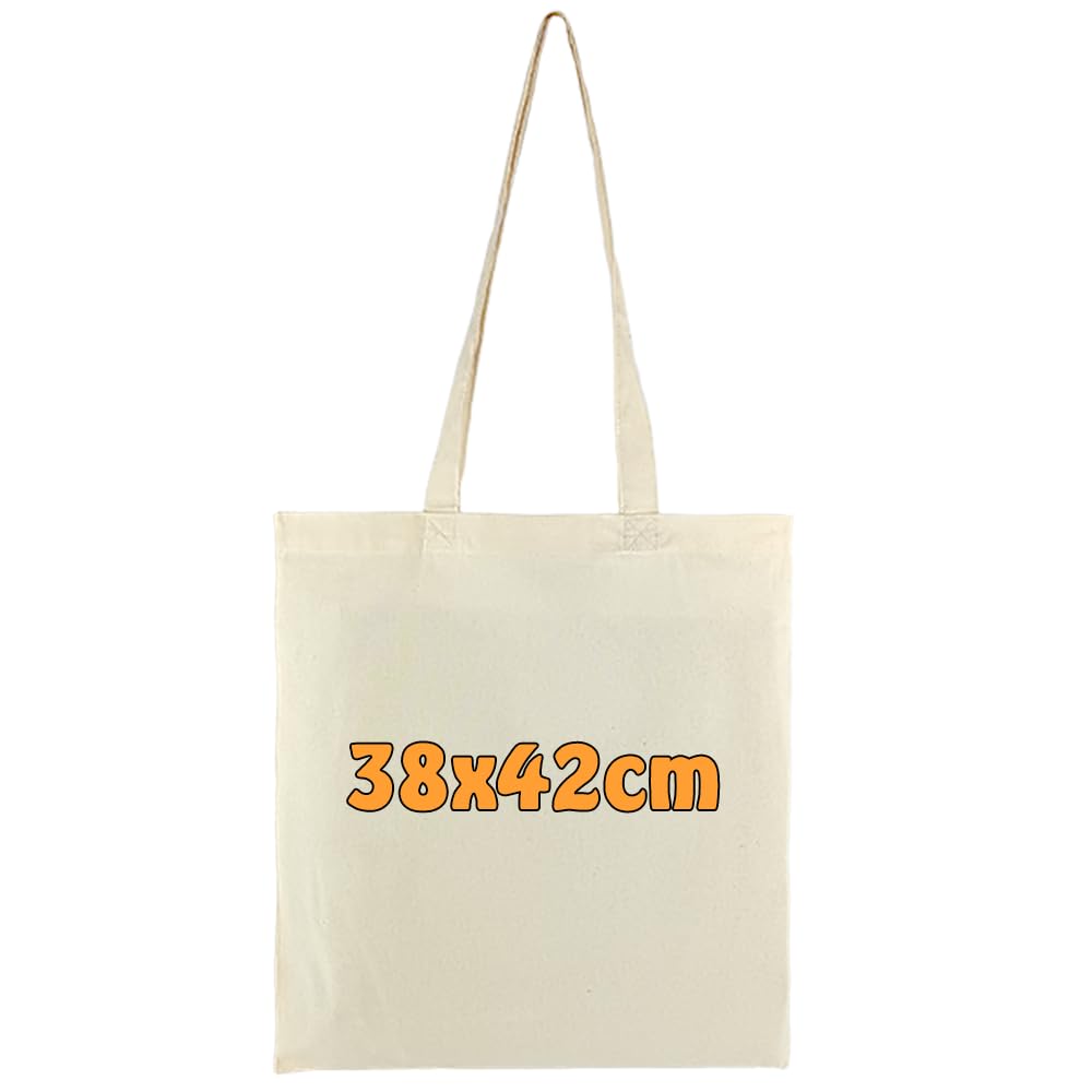 (10, 25, 100, 250 Pack Baumwolltasche zum Bemalen | mit Zwei Langen Henkeln | 38x42cm | Jutebeutel |
