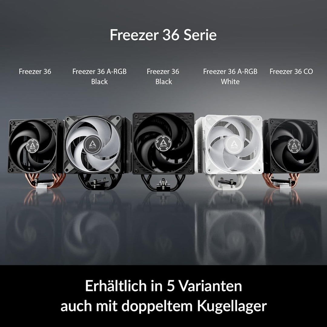 ARCTIC Freezer 36 A-RGB - CPU Kühler mit Push-Pull &amp; ARGB Beleuchtung für Intel &amp; AMD, Single-Tower,