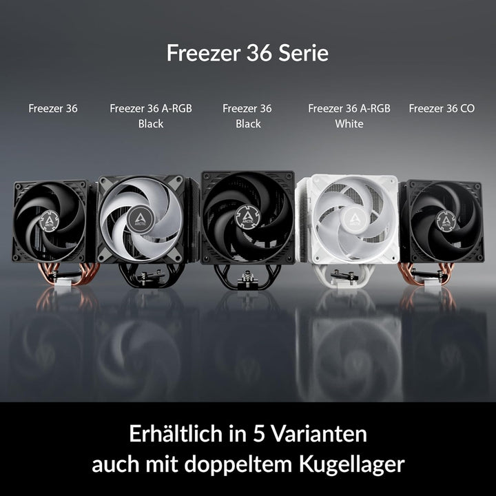 ARCTIC Freezer 36 A-RGB - CPU Kühler mit Push-Pull &amp; ARGB Beleuchtung für Intel &amp; AMD, Single-Tower,