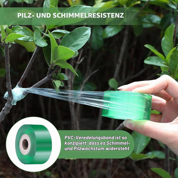 4 Rollen Pfropfband, 120M x 2CM, dehnbares Baumpfropfband, Pflanzenreparaturband, für Knospen, Pflan