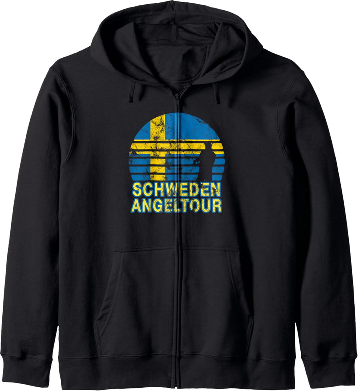 Schweden Angler Angeln Angeltour Kapuzenjacke