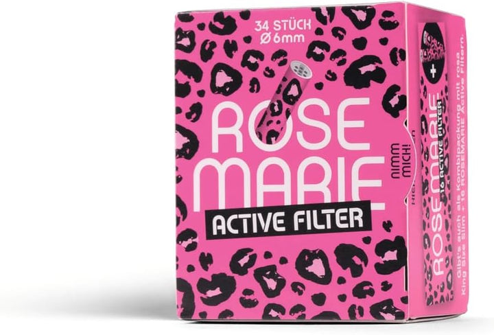 MARIE® ROSEMARIE Active Filter 34 x 10 Kartons | Rosa Aktivkohlefilter 6mm aus Keramik | 340 Active