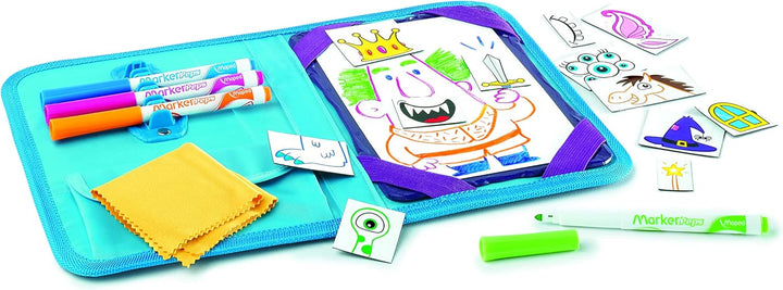 Maped 969311 CREATIV - Magnetische Tafel Travel Board Travel Board Prinzessinnen und Ritter, Travel