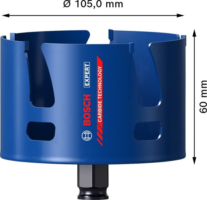 Bosch Accessories 1x Expert Construction Material Lochsäge (für Weichholz, Ø 105 mm, Zubehör Schlagb