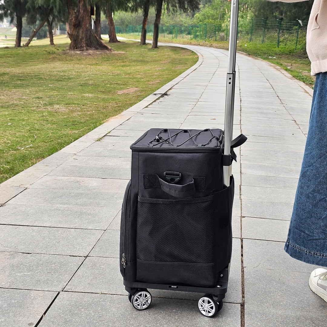 Kühltasche Mit Rollen Kühlbox Gross 40L Isolierbox Kühltasche Bierkasten Faltbar Lunchtasche for Pic