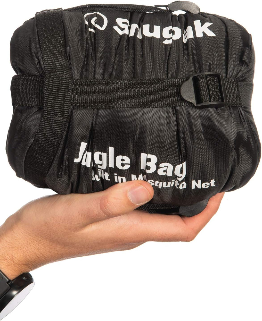 Jungle Bag, Schlafsack mit Reissverschluss auf der linken Seite von Snugpak Schwarz, Schwarz