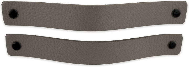 Brute Strength - Ledergriffe für Möbel - Grau - 4 Stück - 20 x 2,5 cm - Schrankgriff, Türgriff für K