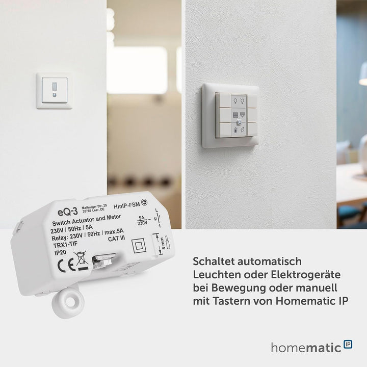 Homematic IP Schalt-Mess-Aktor-Unterputz Schalt-Mess-Aktor (5 A), Schalt-Mess-Aktor (5 A)