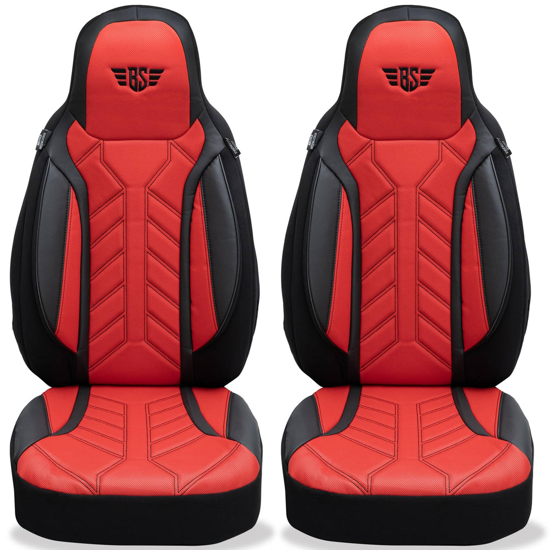 BREMER SITZBEZÜGE Mass Sitzbezüge Schonbezüge für Mercedes GLK X204 DPL502 DPL502 - Schwarz/Rot GLK