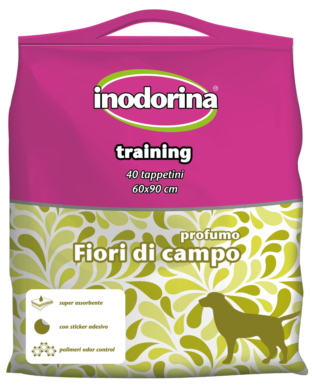 Inodorina Hygienematten für Hunde (60x90 cm, 40 Stück, Wildblumen) - Superabsorbierende Duftschläfer