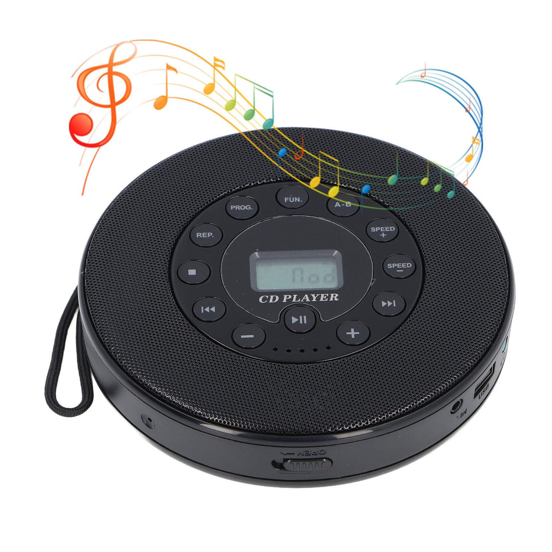 Tragbarer CD-Player mit Lautsprecher, Wiederaufladbarer Anti-Skip-Bluetooth-CD-Player, Integriertes