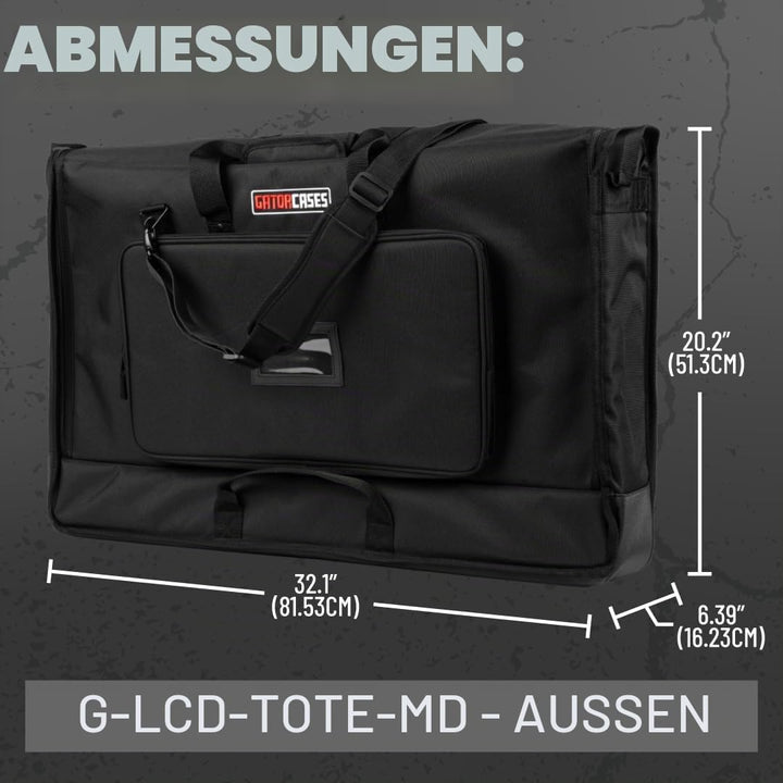 Gator Cases Gepolsterte Nylon-Tragetasche für den Transport von LCD-Bildschirmen, Monitoren und -Fer