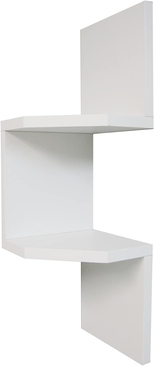 Henor Wand-Eckregal Zickzack-Design aus FSC® Holz Mod.20-2 Regale. Ecke Spezial. 64 x 20 x 20 cm. We