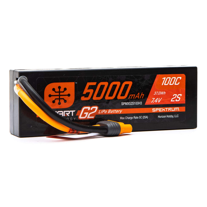 Spektrum SPMX52S100H3 5000mAh 2S 7.4V Smart G2 LiPo 100C IC3, Multi