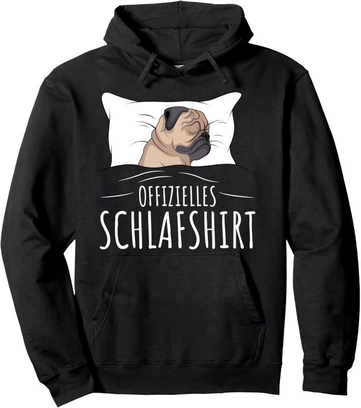 Offizielles Schlafshirt Schlafanzug Mops Hund Geschenkidee Pullover Hoodie