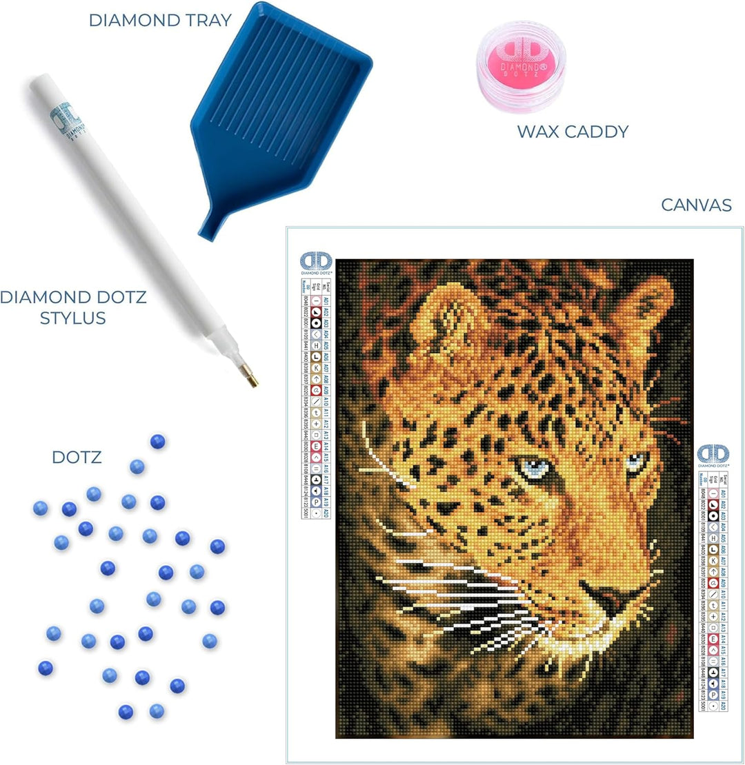 Diamond Dotz Simply Dotz Diamond Art Kit 11.8"X15.7"-Leopard Portrait