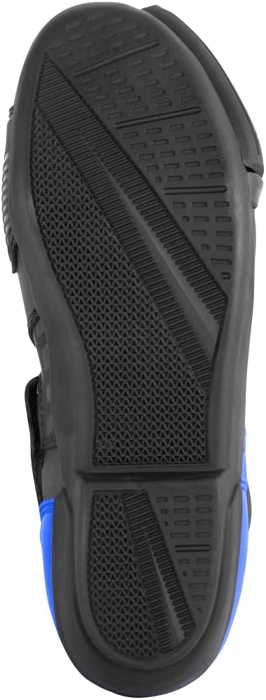 Bogotto Race-X Motorrad Stiefel, schwarz/blau/weiss, 44 44 EU Schwarz Blau Weiss, 44 EU Schwarz Blau