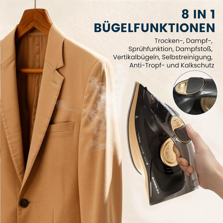 Kabelloses Bügeleisen Dampfbügeleisen Kabellos 2 In 1 2600W