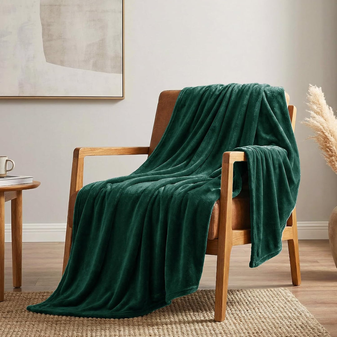 CozyLux Kuscheldecke Flauschig Decke 230x270 cm Waldgrün, 230x270 cm Waldgrün