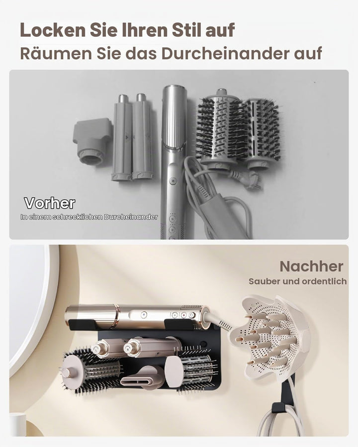 Föhn Halterung für Shark Flex Style 6 in1 Wandhalterung Kompatibel mit Shark Flex Style Aufsätze, Fö