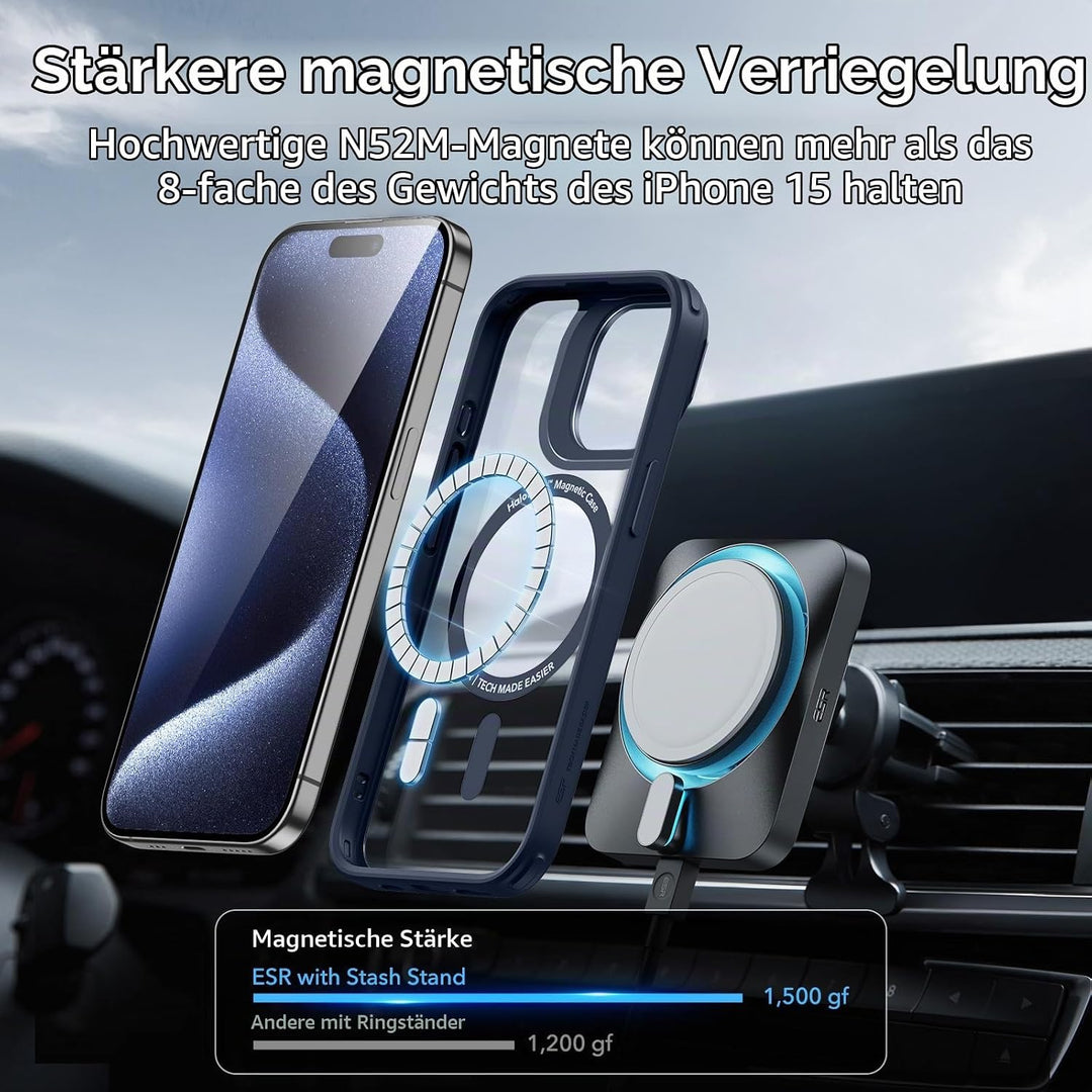 ESR für iPhone 15 Pro Max Hülle, kompatibel mit MagSafe, Militärnorm Schutzhülle, integrierter Verst