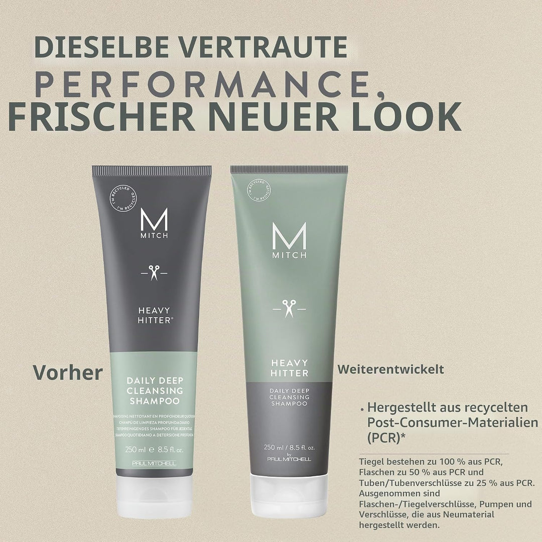 Paul Mitchell MITCH Heavy Hitter Deep Cleansing Shampoo - tiefenreinigendes Pflege-Shampoo für Männe