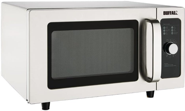 Buffalo 1000W Gewerbliche Mikrowelle 25 Liter, Edelstahl, 13A, manueller Drehregler, für den profess