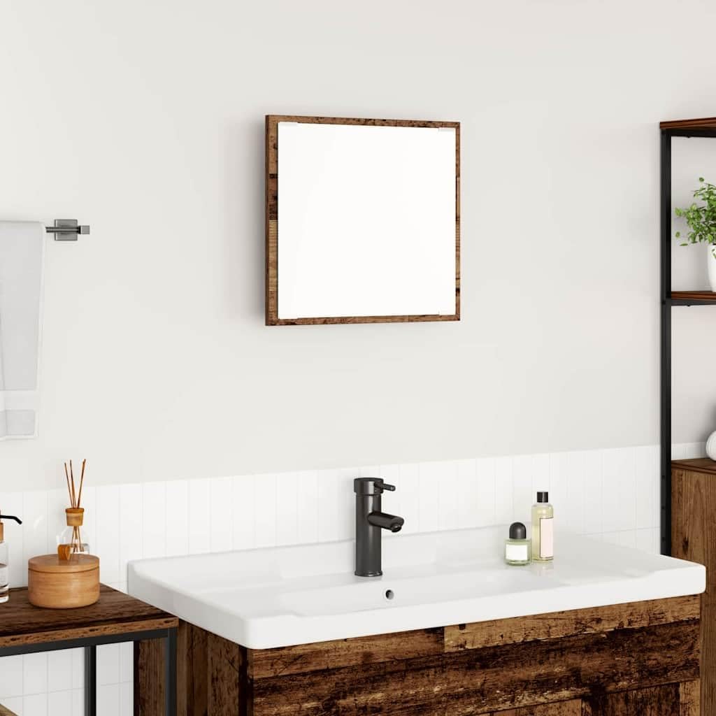 vidaXL LED Badezimmer Spiegel Altes Holz 40x8.5x37 cm Ingenieurholz, Altes Holz