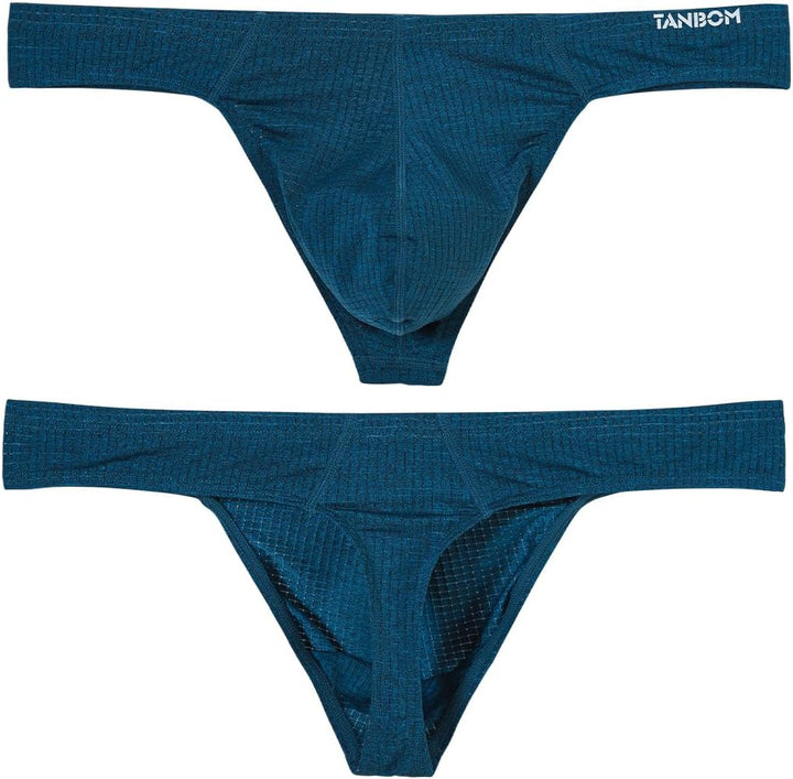 Sexy Männer Tanga Unterwäsche mit verbessertem Platz und ohne Etikett Netzstoff für Atmungsaktivität