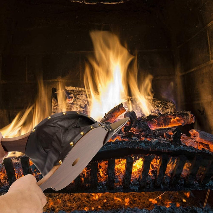 Hunphy Blasebalg Kamin, Kamin Grillgebläse, Kaminbalg, Grosser Blasbalg aus Holz, Blasebalg Grill, H