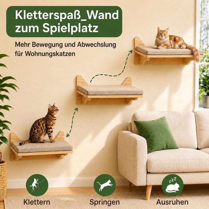 Kletterwand Katzen, Grosses Katzenregal zur Wandmontage 15*11 Inch, 15*11 Inch